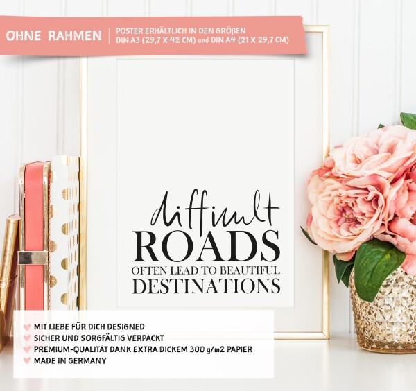 Tales by Jen Art Print: Difficult roads to beautiful destinations | Tales by Jen