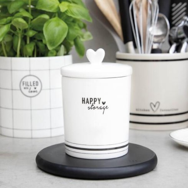 Bastion Collections small storage jar with heart cover | Ambiente lifestyle & deko 