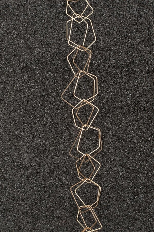 Charm bracelet link bracelet double polygon gold plated | Perlenmarkt