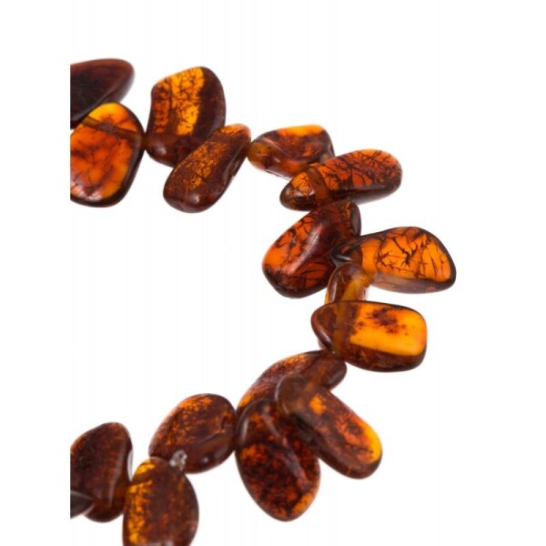Clear, cognac amber bracelet | BalticBuy