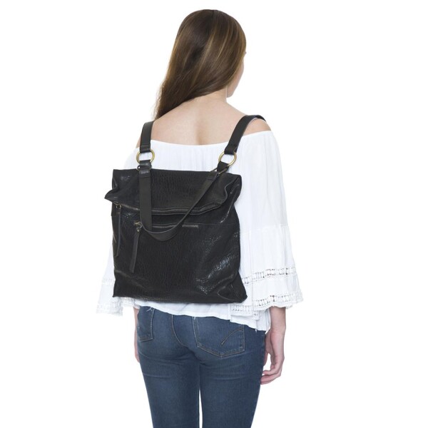 Black Leather Convertible Backpack Berlin | JUAN-JO gallery