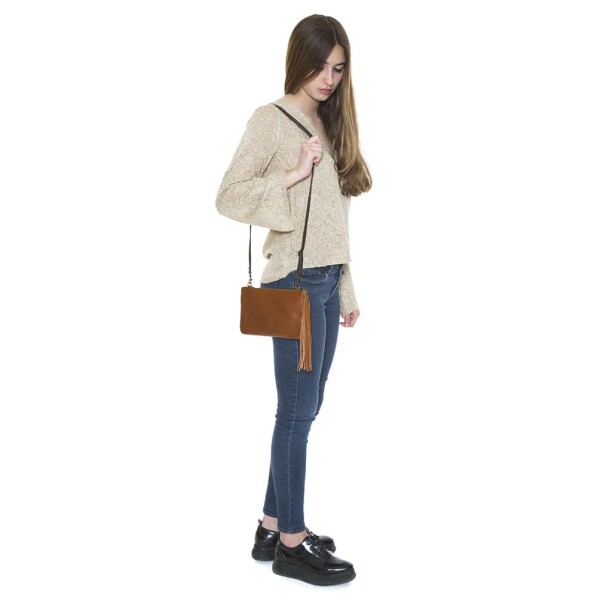 Light Brown Leather Handbag Carolina | JUAN-JO gallery
