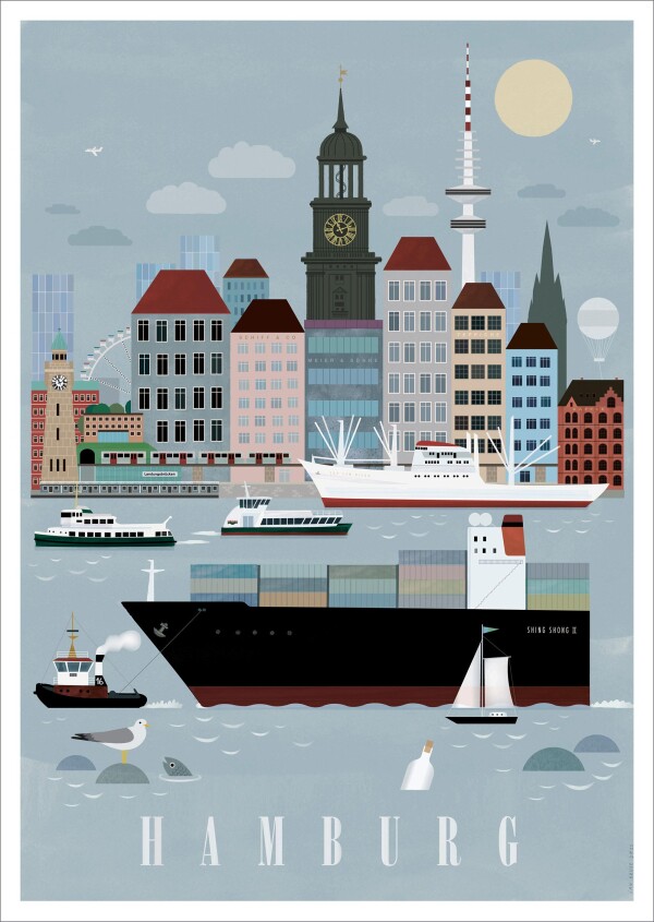Hamburg city poster | Human Empire Shop