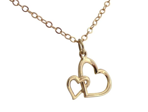 Heart Necklace Pendant 14k 585 Solid Gold 45 cm | Gemshine Schmuck