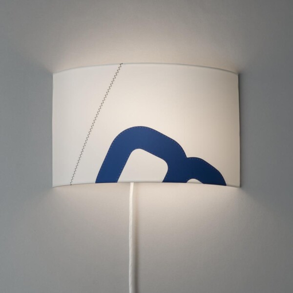 Maritime wall lamp home port of sail with textile cable | lumbono