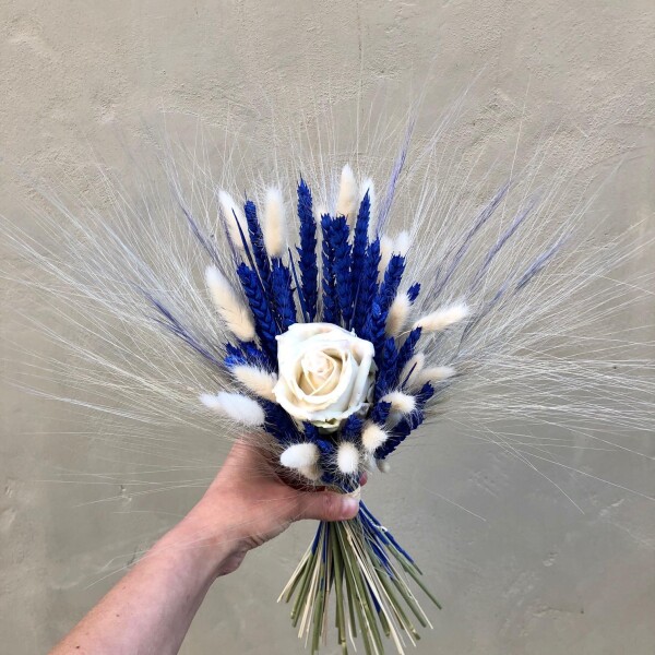 Dried flower bouquet ivory royal dried flowers bouquet dried flower bridal bouquet bridal bouquet | Flower Pearl