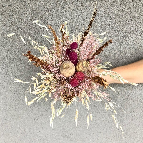 Boho dried flower bridal bouquet | Flower Pearl