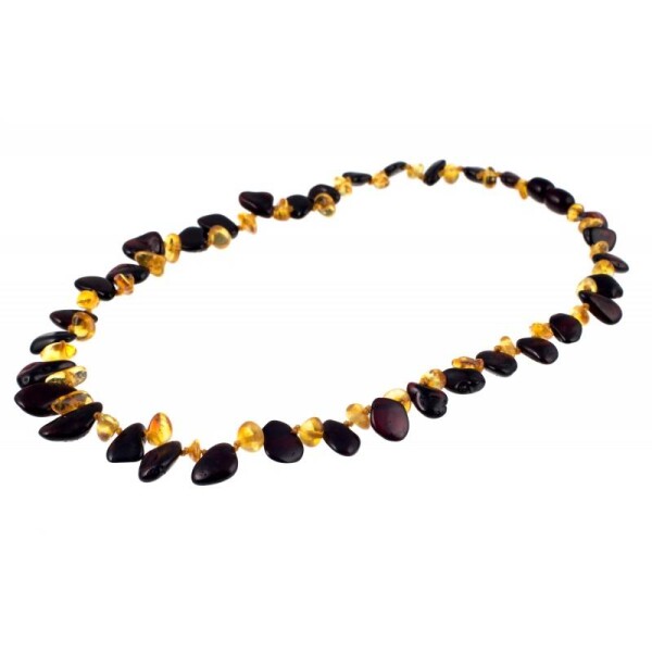 Black and Yellow Amber Necklace | BalticBuy