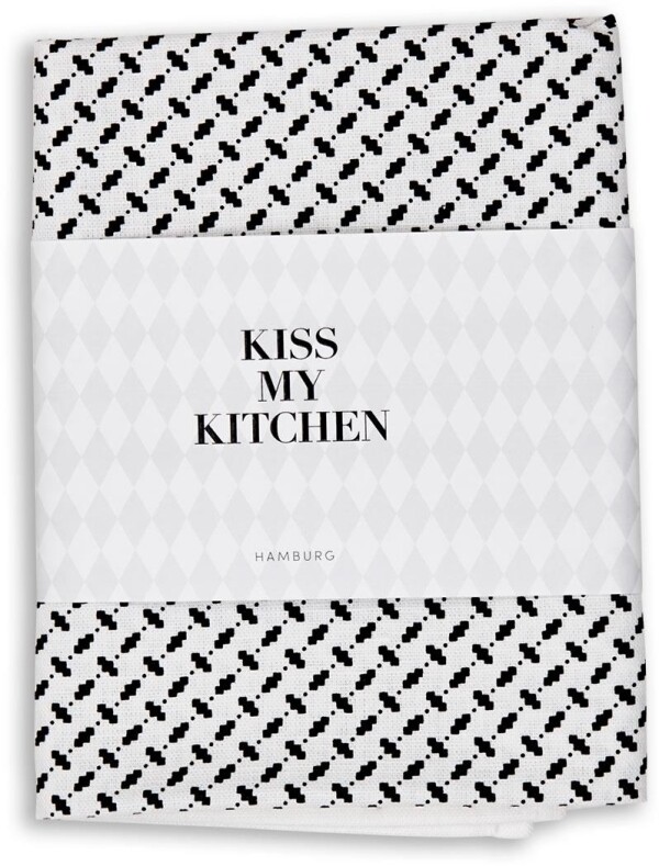 Tea towel by KISS MY KITCHEN - Pali white / black | buchenblau®