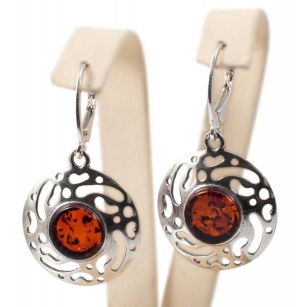 Silver-amber earrings | BalticBuy