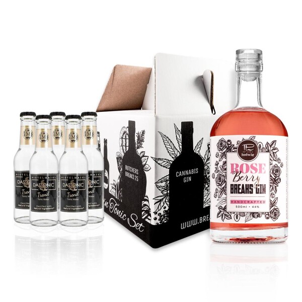 Geniesser-Set 1x Rose Berry Gin + 5x Mistelhain Trend Tonic Tonic | Breaks Gin Manufaktur