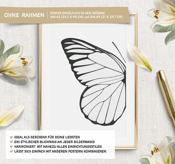 Tales by Jen Kunstdruck: Butterfly Wing Left | Tales by Jen