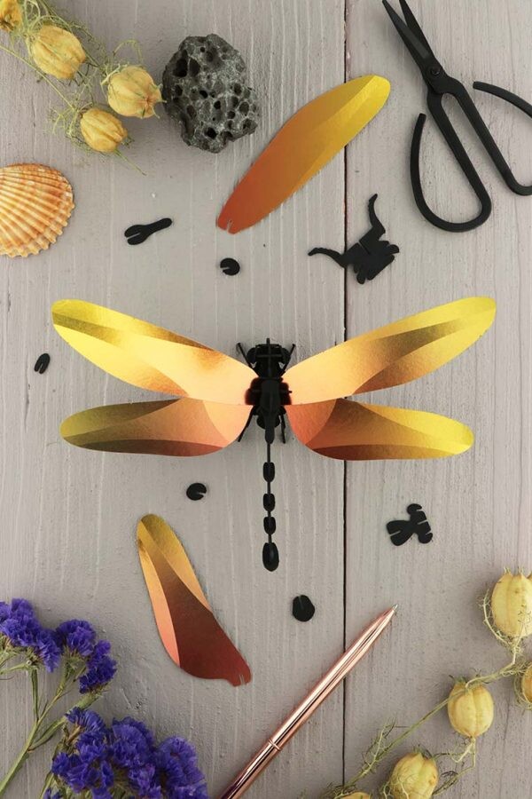 Assembli Deko Libelle Dragonfly Gold | Glücksgriff
