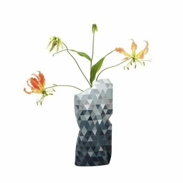 Paper Vase Small Grey Gradient | 1st Tannendiele BlumenGut