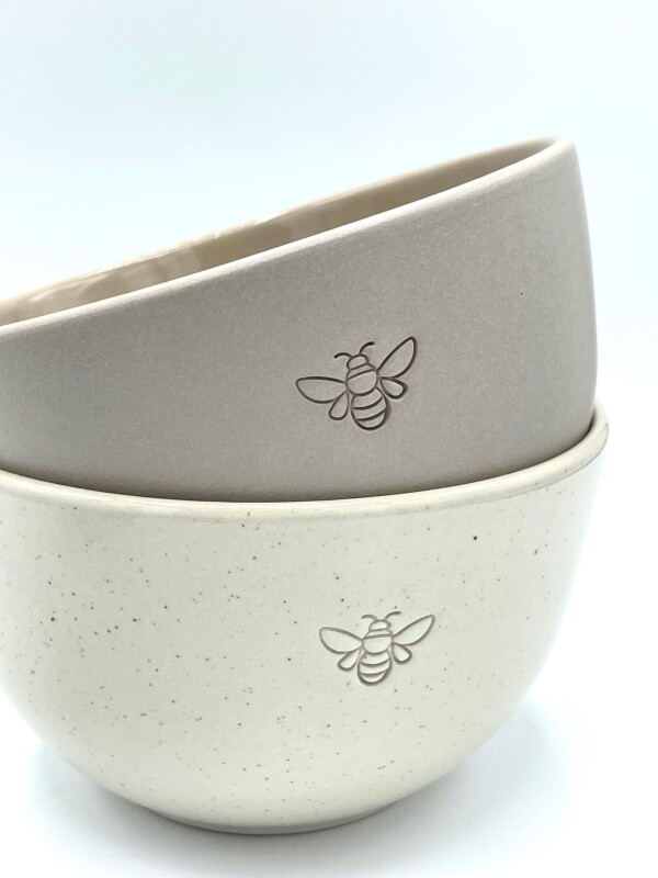 Keramik Bowl - greige matt | Imkerei Nengel