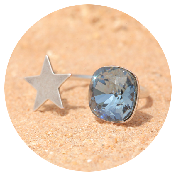 artjany Ring  denim blue silber | artjany - Kunstjuwelen