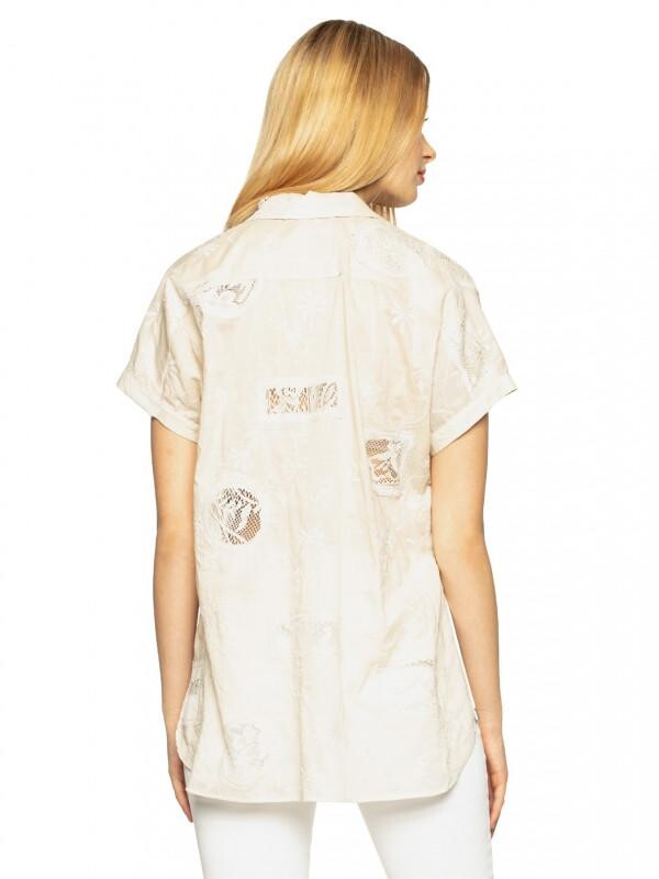 sommer Bluse aus Baumwolle mit Srickereien | Glamourinstar