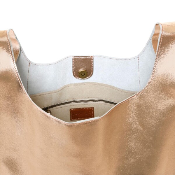 Rose Gold Leather Hobo bag | JUAN-JO gallery